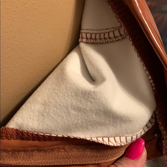 New Milk Chocolate Vinyl Pants Small 28” waist - Picture 7 of 7